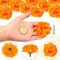 100 Pcs Halloween Artificial Marigold Silk Flowers with Stems